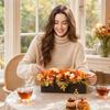 Artificial and Maple Leaf Fall Table Centerpiece for Festival and Thanksgiving Decor