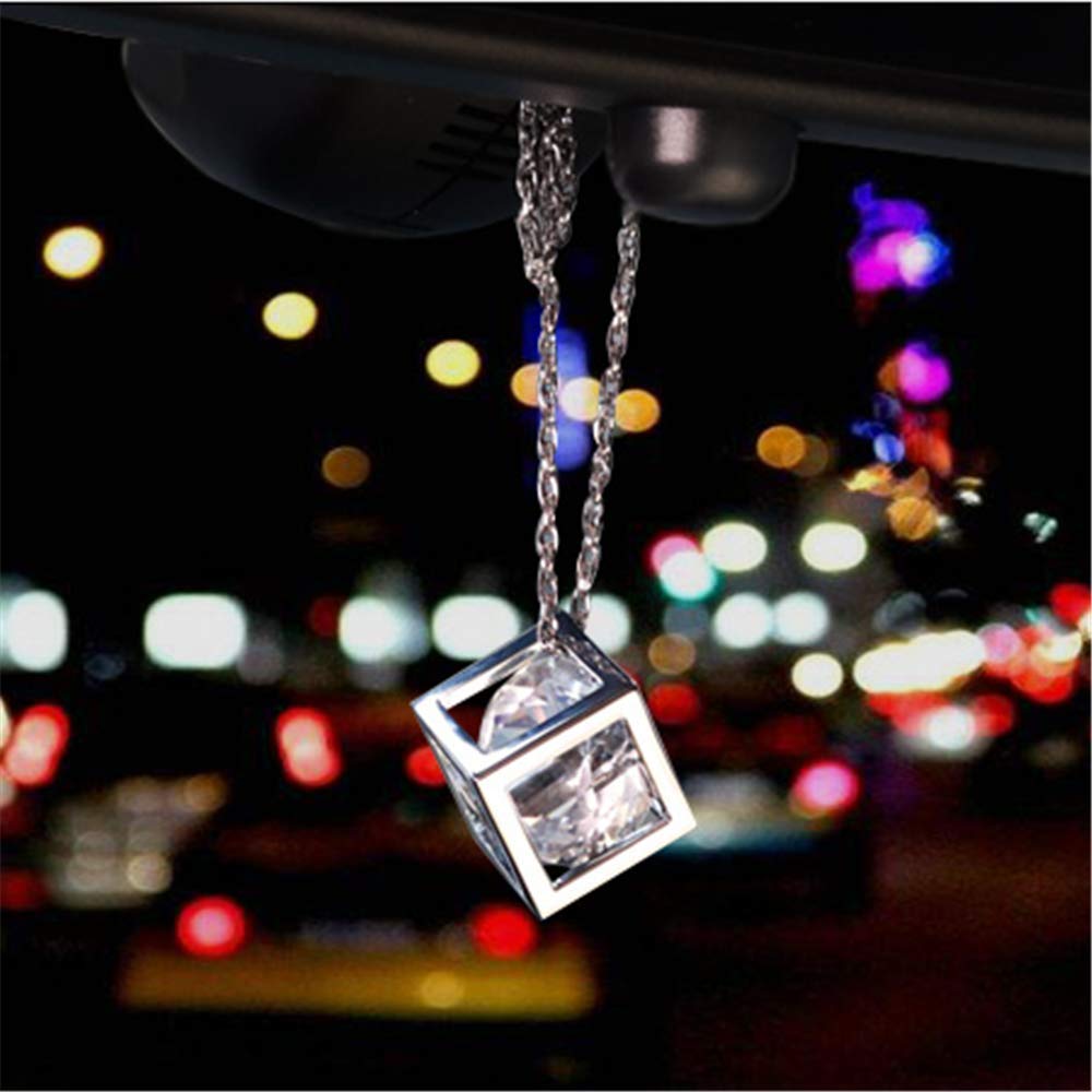 Car Pendant Mirror Decoration Car Interior Crystal Hanging Ornament Charm