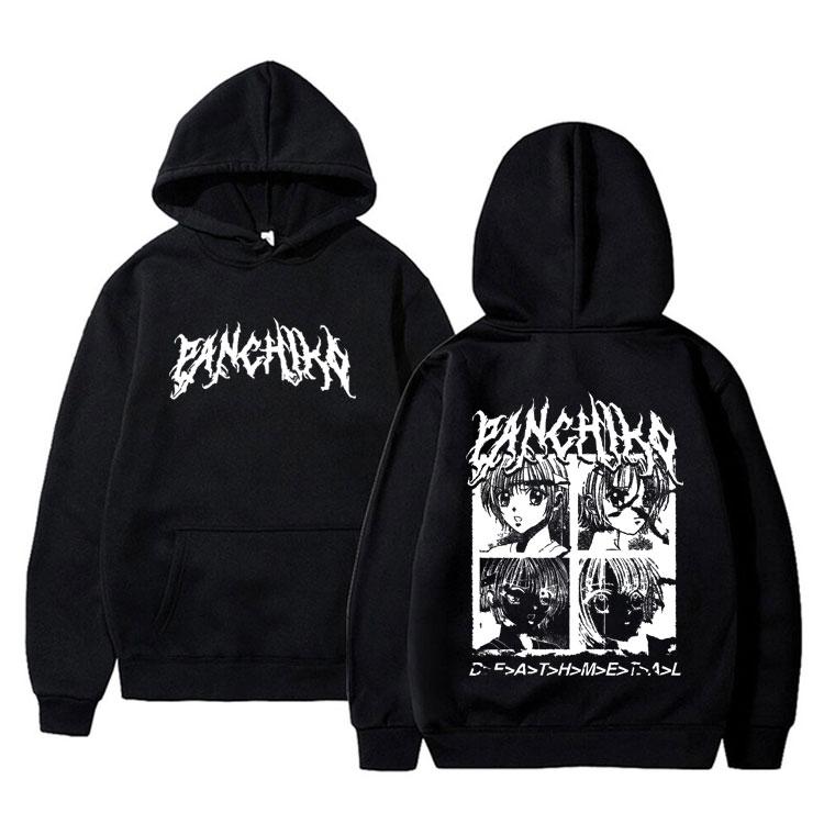 Rockband Panchiko DEATHMETAL Album Grafiskt Tryck Hoodie Unisex Fleece Bomull Sweatshirt Män Kvinnor Vintage Oversized Hoodies