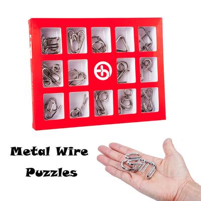 15 Adet Metal Tel Bulmacalar Zeka Oyunu Metal Tel Bulmacalar Eğitici Oyuncak Hediye