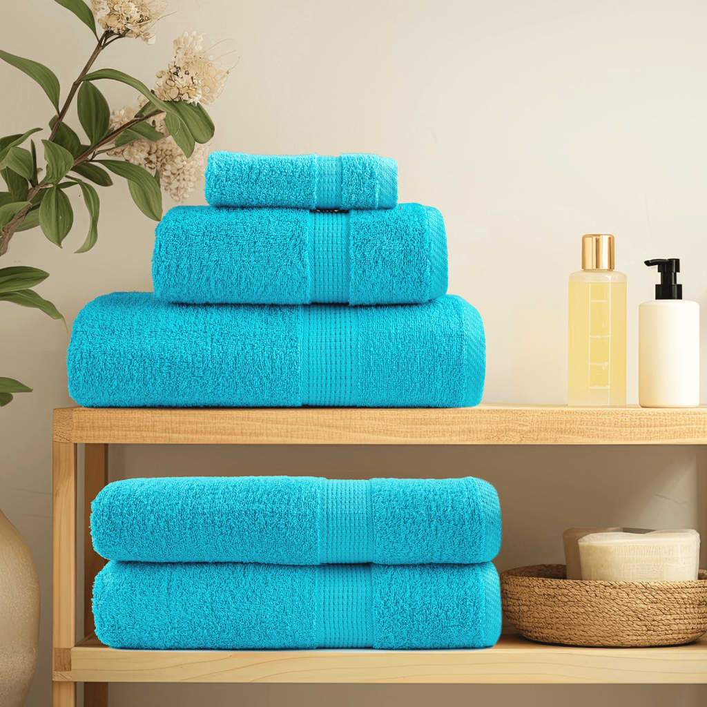 Premium Sauna Towels SOLUND 2 pcs Turquoise 80x200 cm 600 g m²