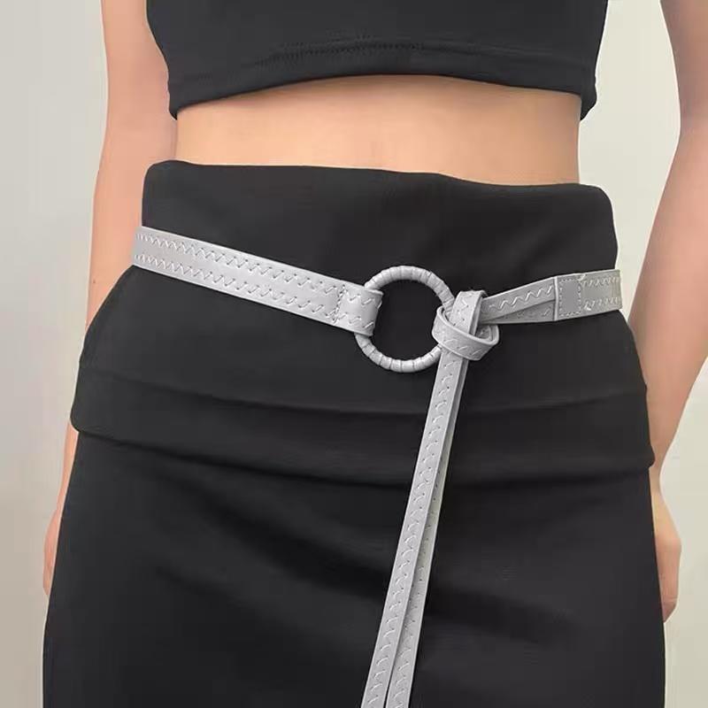 Fashionable belt for women, 2026 new style, with skirts, Korean version, circular knot, retro, spicy girl accessories, high-end