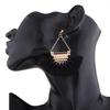 Gprince European Fashion Fan-shaped Gothic Tassel Earrings Ear Drops Women Jewelry Black