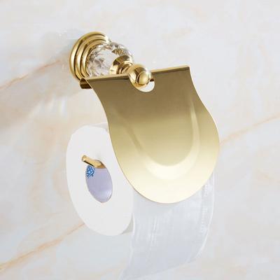 Stainless Steel and Crystal Bathroom Hardware Accessories Paper Holder Paper Racks Chrome/Gold Toilet Paper Stand Shelf
