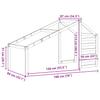 Roof for Children s Bed White 198x87x113 cm Solid Pine Wood