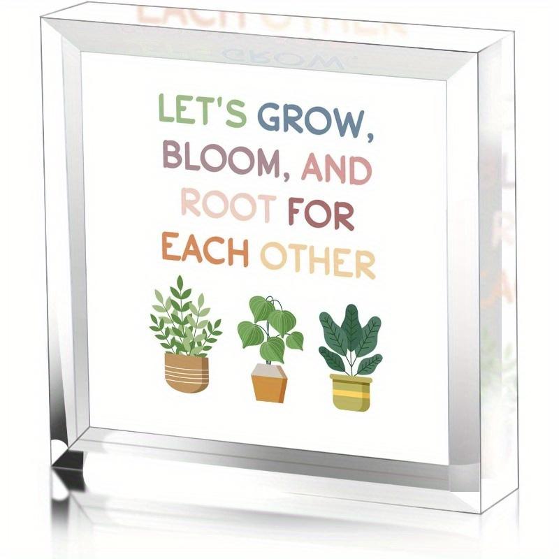 Inspirational Quotes Acrylic Sign - Positive Affirmations Desk Decor - Boho Style Care Mental Health Sign - Mental Health Gift F чистый