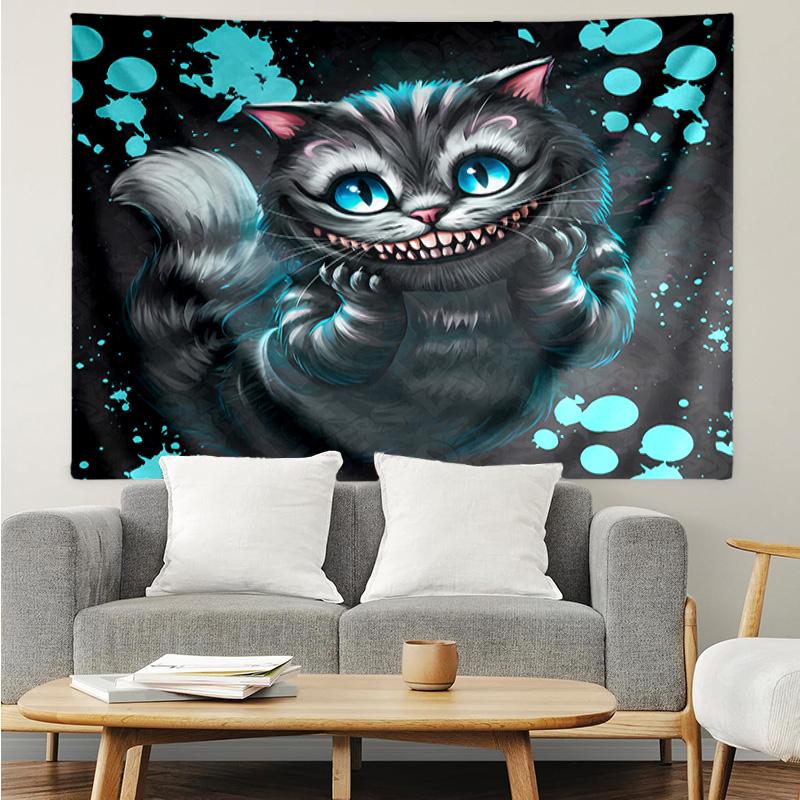 1PC Magic Cat Fantasy Art K-pop Music Group Tapestry Accessories for Bedroom,Livingroom, Dormitory Room Wall Decor Fan Birthday Gifts