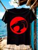 Thundercats Logo Graphic Tshirt Black Tee with Red Panthe...