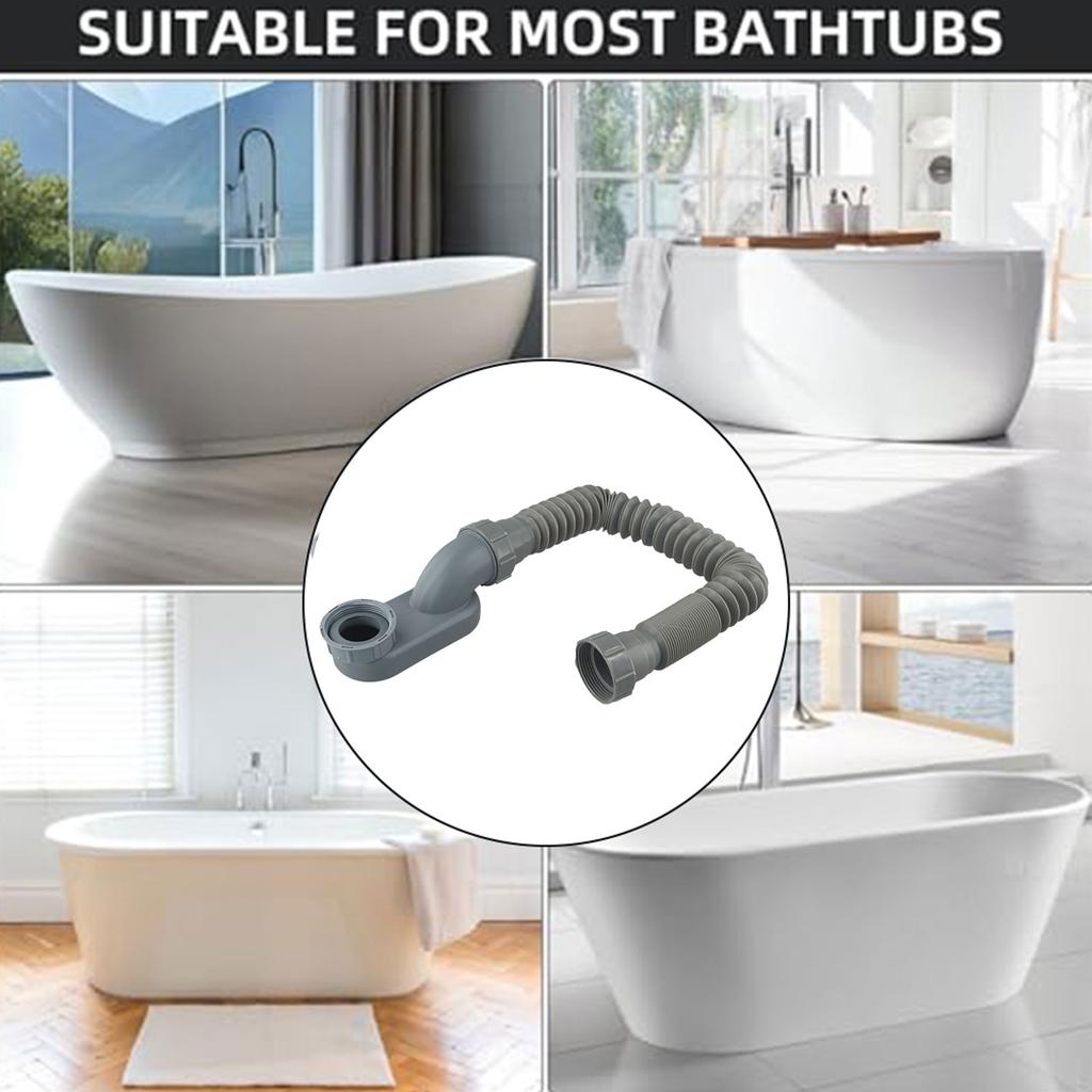 As Shown In The Picture Bathtub Drain Pipe Low Profile Drain Efficient Drainage Solution Freestanding Bathtubs