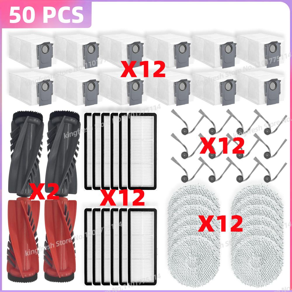 Fit For ( Roborock Qrevo Curv / S5V / S5X / 5A1 / 5XC / 5AE / CurvC / Qrevo C / Qrevo C Pro ) Parts Brush Filter Mop Cloth Bag