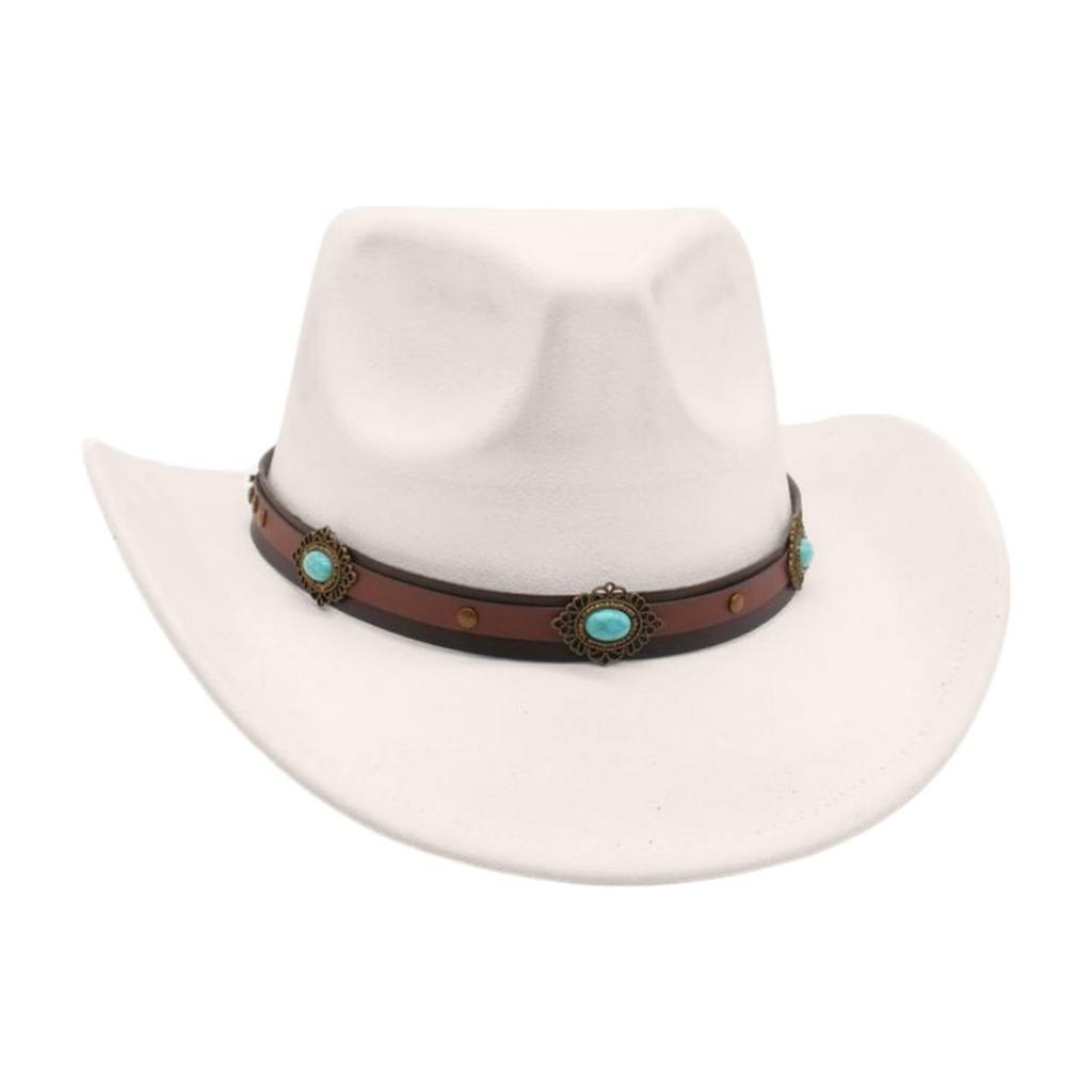 Premium Tibetan Cowboy Hat Stage Jazz Hat Multi-Color Suede Premium Top Hat