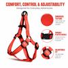 Waterproof PVC Dog Harness Leash Set 8-in-1 Hands Free Adjustable Embossed Texture Heavy Duty Pet Collar for Medium Large Dogs