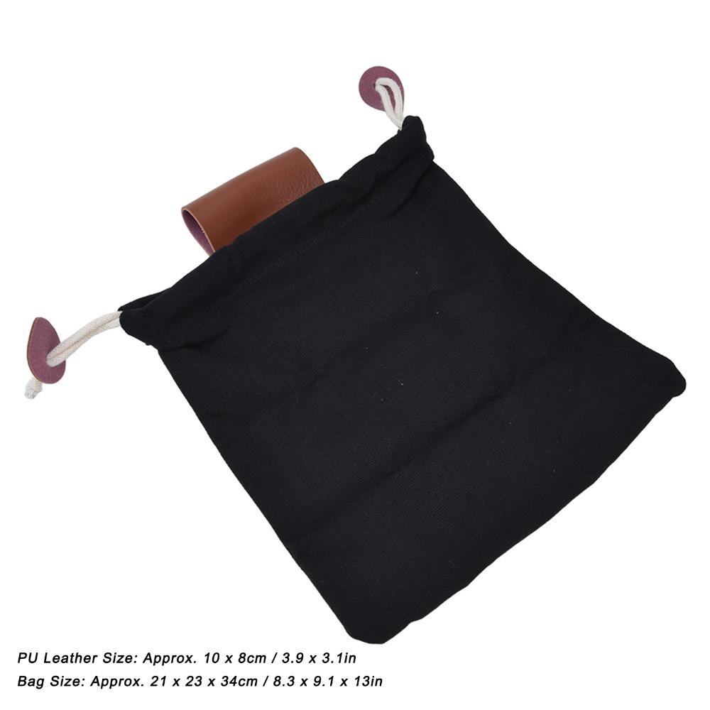 Canvas Material Fruit Picking Bag Multi Purpose Drawstring Closure Waist Hanging Bag PU Style Save Space Belt Pouch
