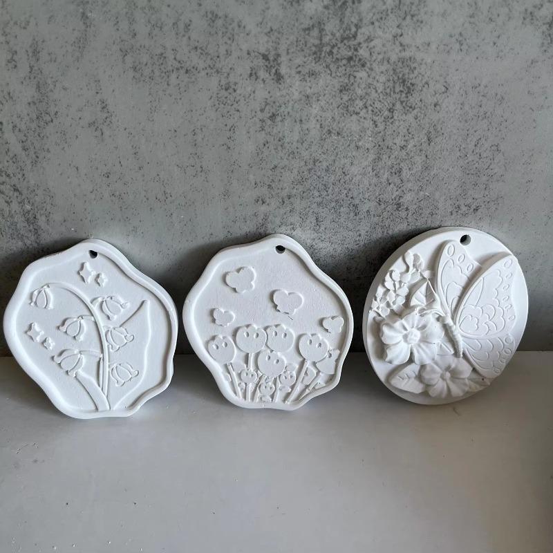Flower Butterfly Silicone Mold DIY Flower Pendant Aromatherapy Gypsum Ornament Resin Mold Handmade Soap Mold Baking Mold