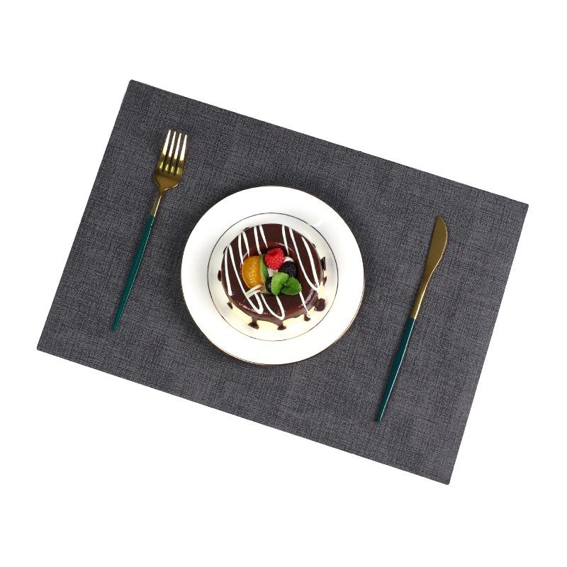 Nordic washable placemat waterproof anti-scalding and heat-insulating mat home high temperature resistant leather placemat spot