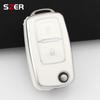 Pink Tpu Car Key Case Cover Shell For Vw Volkswagen Mk4 Bora Golf 4 5 6 Jetta Passat Polo Touran Skoda Octavia Seat 2 3 Buttons