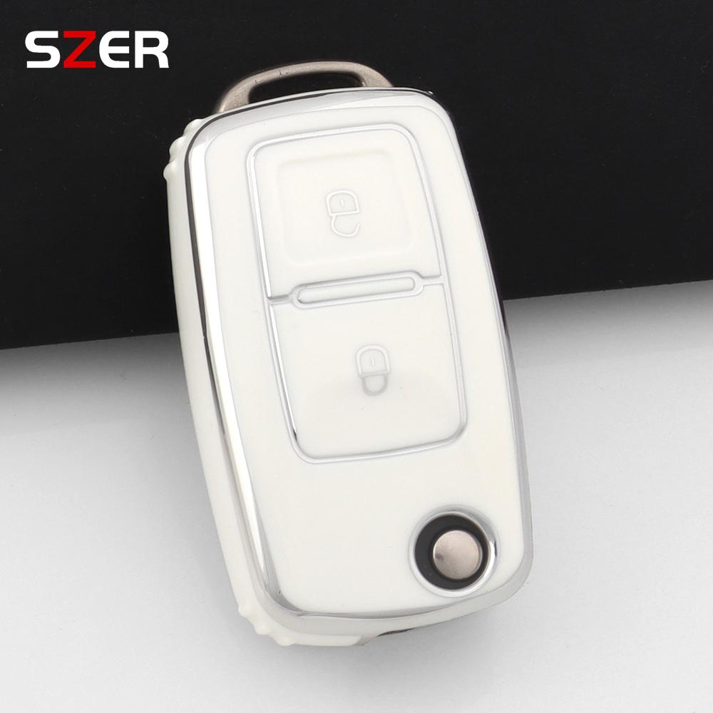 Pink Tpu Car Key Case Cover Shell For Vw Volkswagen Mk4 Bora Golf 4 5 6 Jetta Passat Polo Touran Skoda Octavia Seat 2 3 Buttons