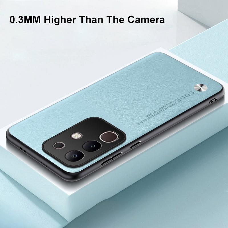 Luxuriöse PU-Lederhülle für Vivo Y29 4G Rückseite Matte Silikon Stoßfest Vollschutz Handyhülle für Vivo T4X Coque