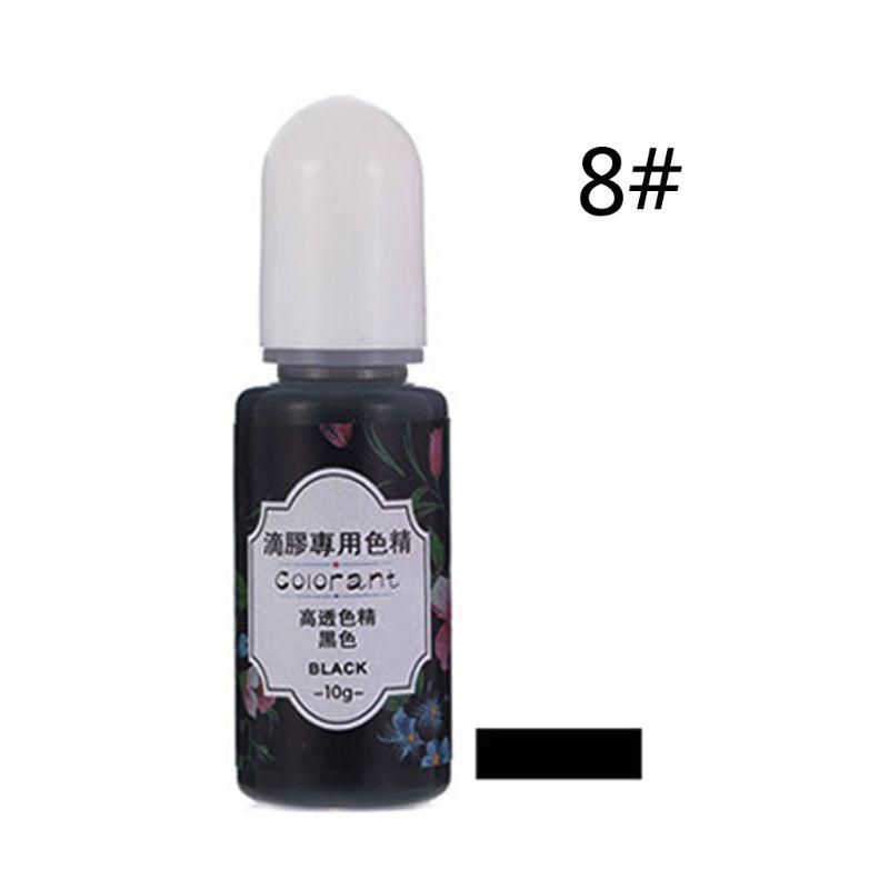 13 Colors Epoxy UV Resin Coloring Dye Liquid Epoxy Pigment Resin Colorant Fading Resistance10ml Translucent