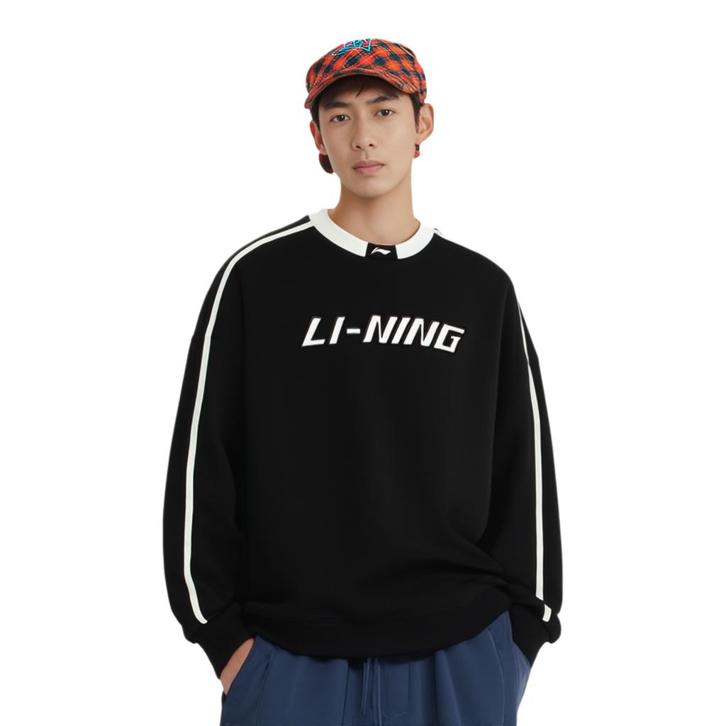 Li Ning Sports Life Collection Sweatshirt Unisex Black AWDU917-1