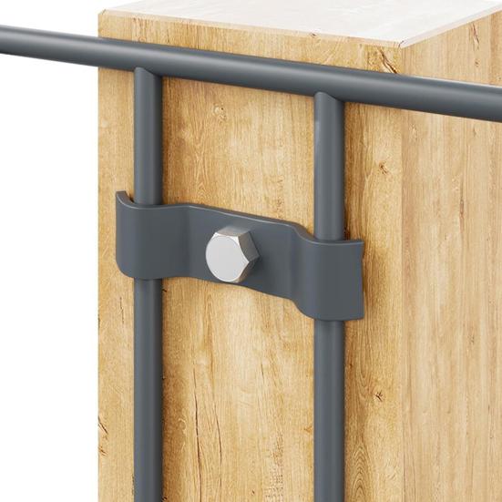 10Pcs Double Pole Fence Clamps Stainless Steel Double Pole Connector Clamps Mounting Clips for Fence Wires Wooden Posts Installation