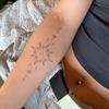 Simple Niche Tattoo Sticker Waterproof Women'S Long-Lasting Line Sun Pendant Line Tattoo Sticker