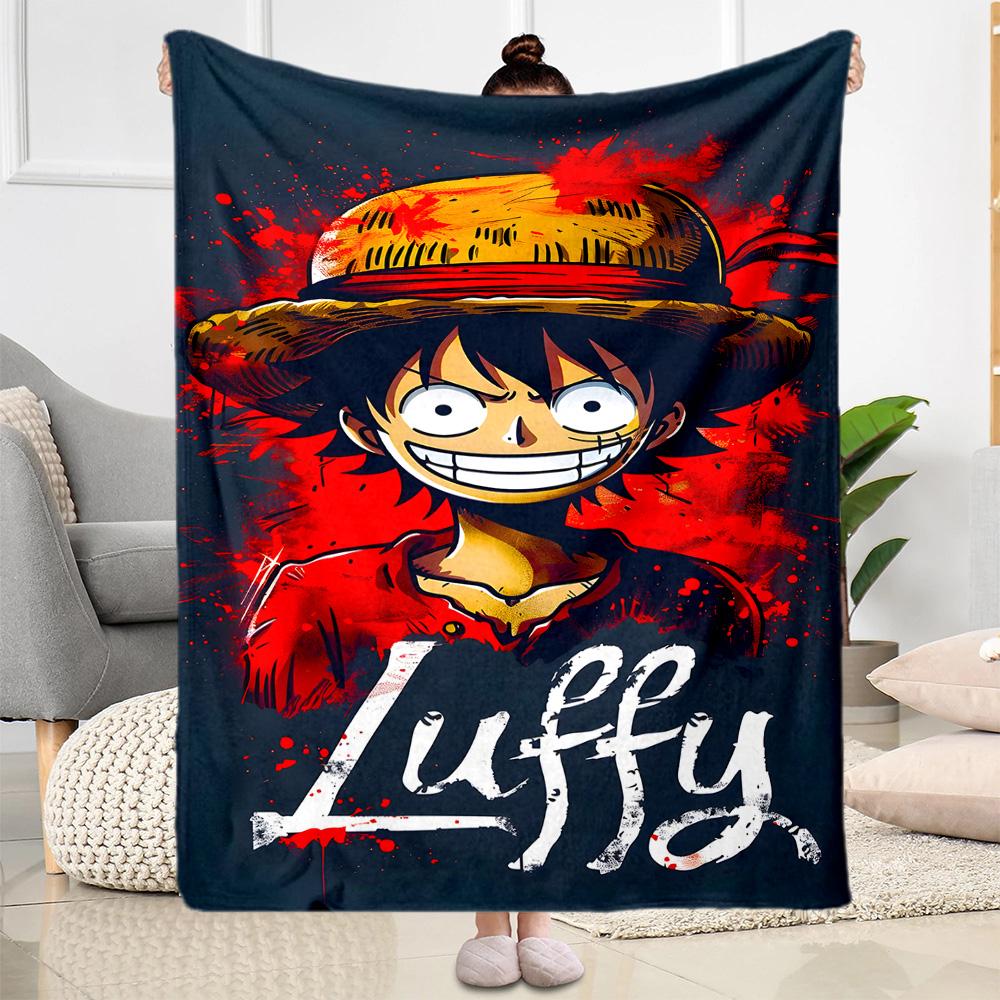 Wanted: Monkey D. Luffy Blanket Ultra-Soft Suitable for Office Chair Livingroom Picnics All-Season Use Stylish Decor