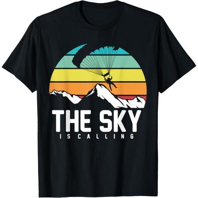 The Sky Is Calling _ Skydiving Skydive Sky Diving Skydiver T-Shirt