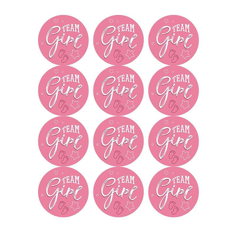 60/120pcs Team Boy Team Girl Stickers Boy or Girl Sticker for Gender Reveal Party Decoration Baby Shower Supplies Gift Box Label