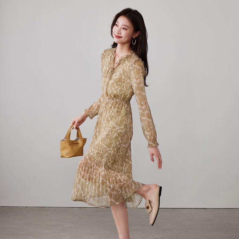 SOFSIL French Ombre V-Neck Midi Dress L