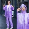 Women's Long Raincoat & Pants Set - Stormproof, Waterproof, Split Style for Electric Vehicles