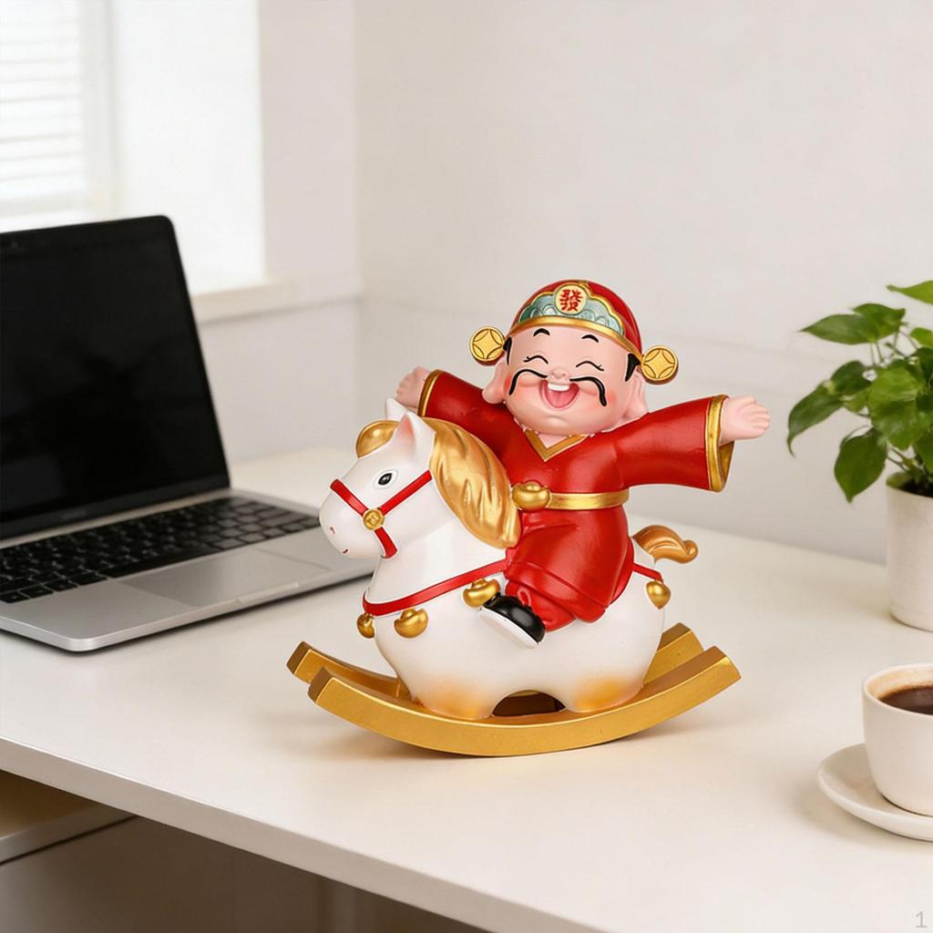 Horse Figurine Desktop Ornament Decoration Craftsmanship Mini Resin Statue Table Sculpture for