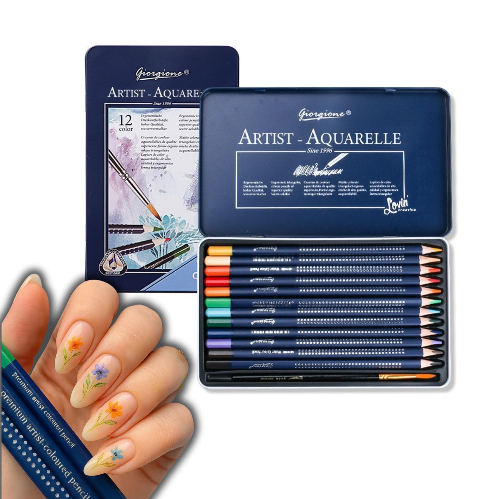 

Nail Colored Pencils Set For Nail Art Illustration Compatible with Nail Nail Color Liner Art Pen Fine Drawing Perfect for Nail Design Practice