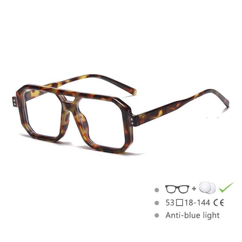 54605 Big Size Square Glasses Frame Women Men Optical Computer Eyeglasses Frames Office Decoration Fake Eyewear