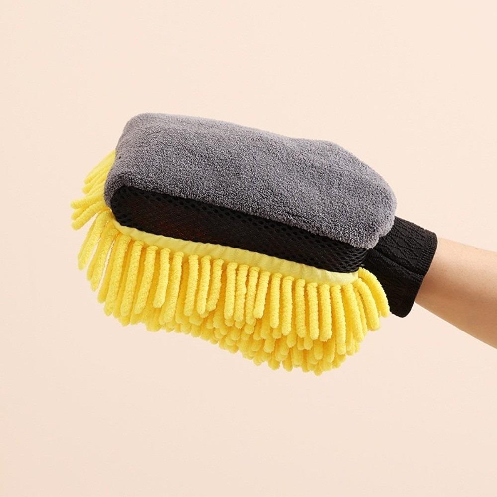Soft Cleaning Glove Anti-scratch Car Wax Detailing Brush New Car Wash Glove  Car Supplies