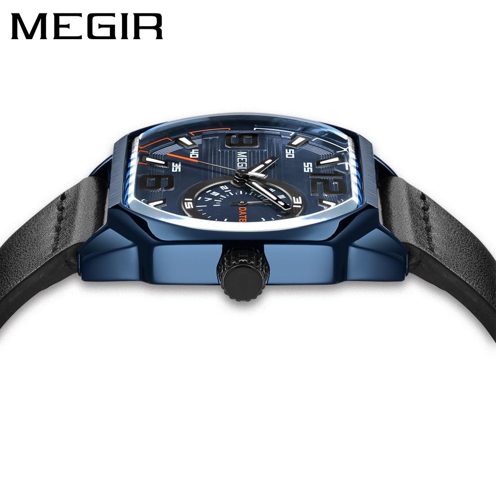 Men'S Watch, Innovative Square Sports Watch Waterproof Luminous Leather Men'S Watch 2201