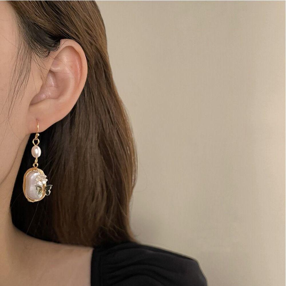 Korean Style Crystal Pendant Earring Colorful Crystal Antique Drop Earrings