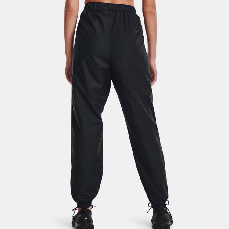 Under Armour Solid Color Training Woven Pants Women bottoms Black 1369846-001