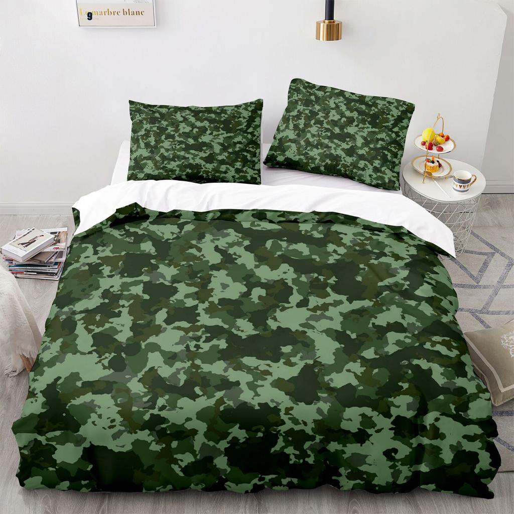 Camouflage Bed Set Combat Army Doona Quilt Duvet Cover Single Double Queen Size
