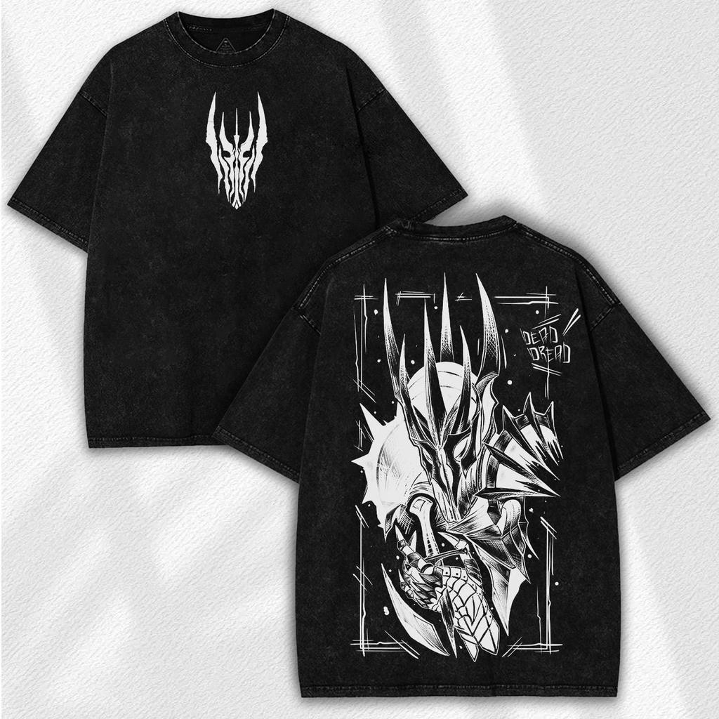 2026 Hot Sale Dark Lord Washed Tee Vintage Fantasy Graphic T-Shirt Men Women Oversize Y2k Streetwear Short Sleeve Hip Hop Female Male Clothing Top