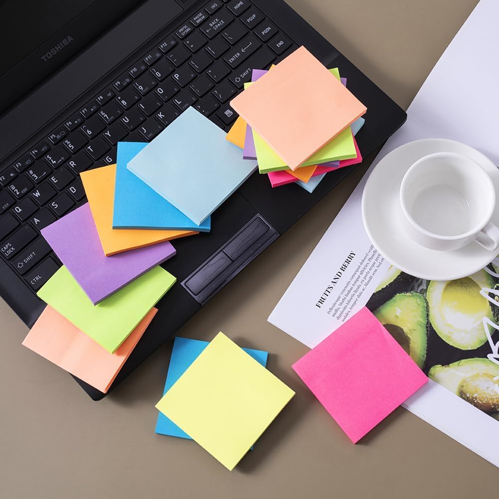 (16 Pack) Pop Up Sticky Notes 3x3 In Accordion Stickies Super Sticking Power Memo Pads Bright Colors