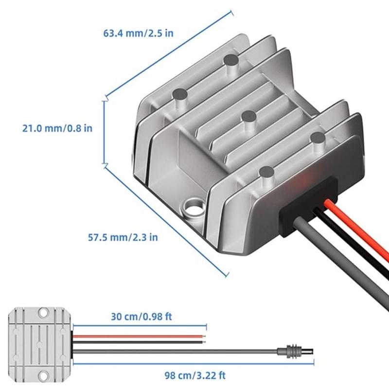 Power Adapter Converter 12V to 30V 3.5A Converter with Power Cable Step Up Module for Test Meter Tool Accessory