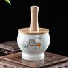 Ceramics Garlic Grinding Jar Cartoon Spices Mill Kitchen Gadgets Garlic Masher  Seasoning