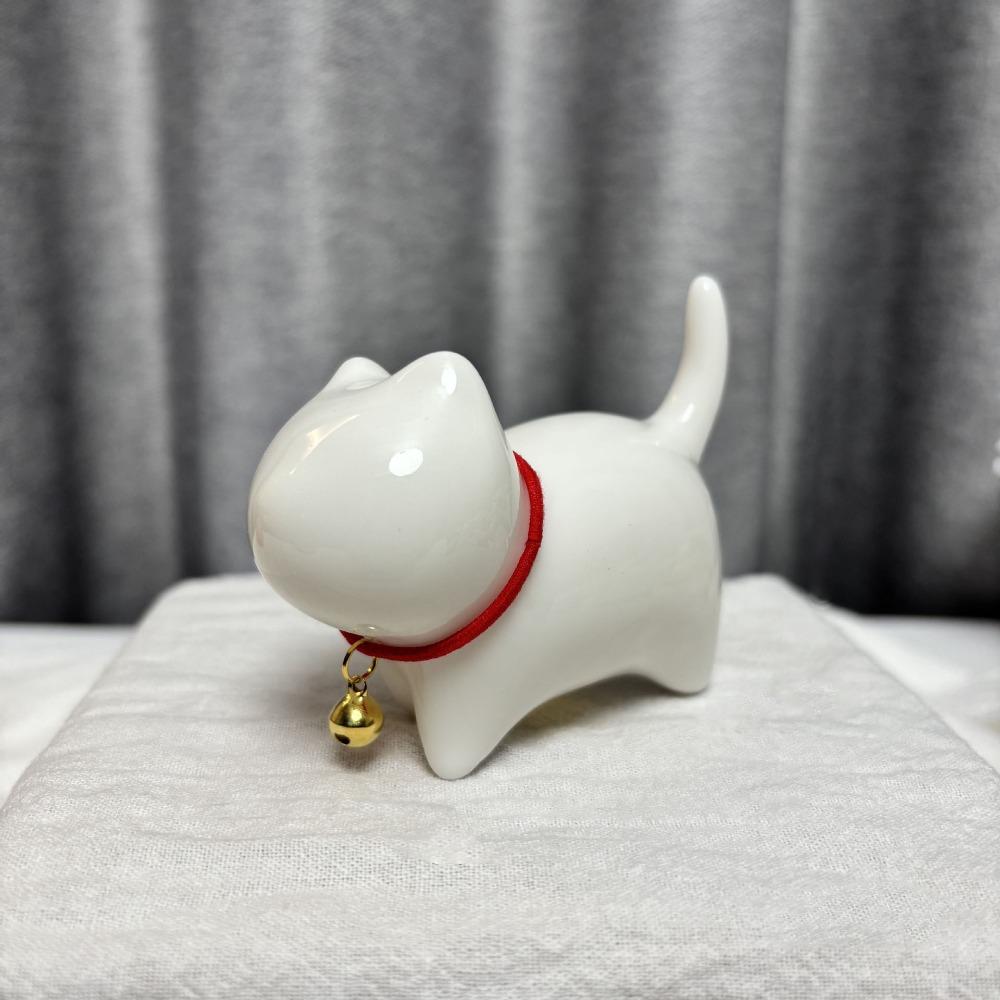 Luxury Style Lucky Cat Bell  Figurines Ceramics Animal Feng Shui Decor  Office Accessories