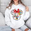 Disney Family Vacation Printed Hoodie Women's Sports Sweatshirt Casual Autumn and Winter Comfort Top Loose Clothing