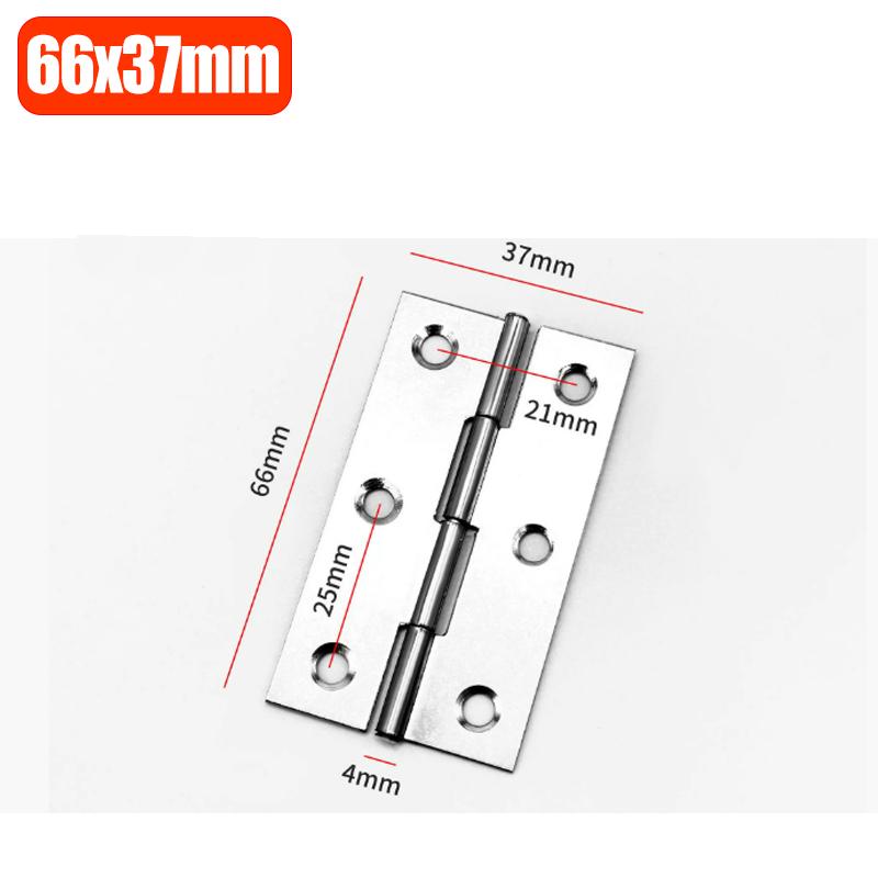 2-10PCS Furniture Cabinet Door Hinges Stainless Steel Wooden Box Folding Butt Hinges Drawer Fitting Closet Hinge Hardware Tools