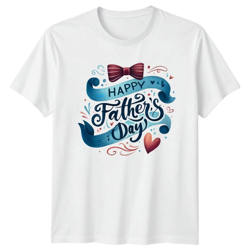 Happy Fathers Day TShirt Bow Tie Dad Tee Funny Gift S