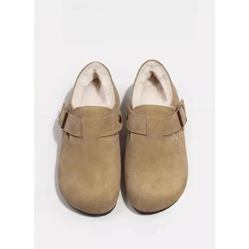 Ciepłe buty, damskie buty bawełniane, para leniwych i polarowych butów w stylu retro