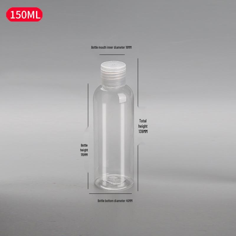 PET Transparent Flip-Top Liquid Dispenser Bottle, 10-50ml