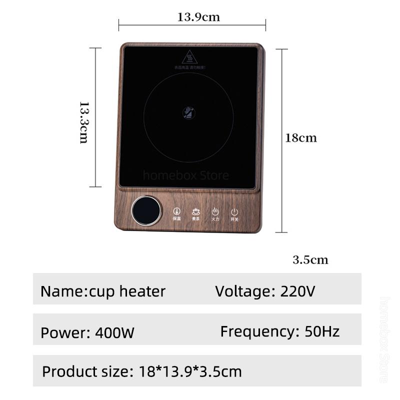 100°C Koppvarmer Krusvarmer 400W Elektrisk Varmebrikke Teovn Kaffe Melk Vann Varmepute Varmebrikke Varm Te-lager